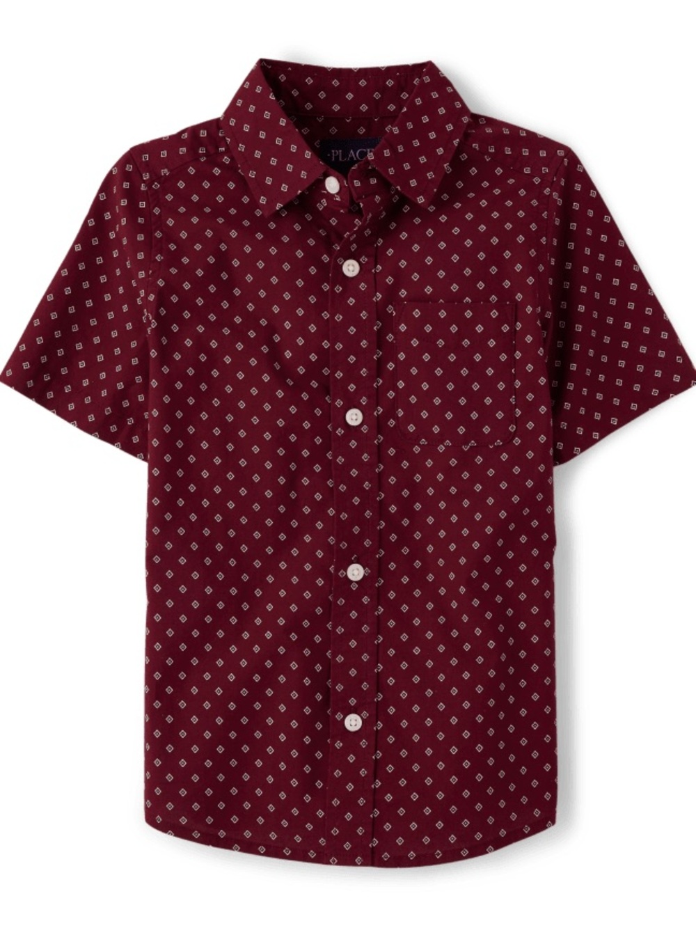 Print Poplin Button Up Shirt